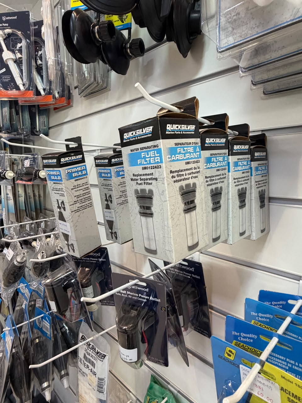 Filtros de combustível Quicksilver e acessórios